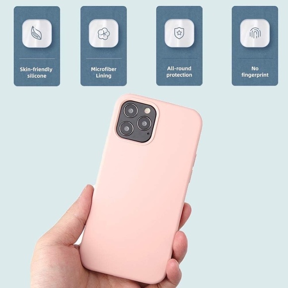 iPhone 12/12 Pro Silicone Case 6.1 inch, Liquid Silicone Shockproof (Pink Sand) - Picture 6 of 6